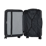 French Connection St. Martin Carry-On Luggage with Cup Holder/USB Ports, Black