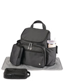 Skip Hop Diaper Bag Backpack with Portable Changing Pad Adjustable Pocket for 30 oz Tumblers 9 Total Pockets Insulated Packing Cubes Luggage Sleeve & Stroller Straps Fits a 14” Laptop Forma Next Black