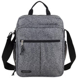 Eastsport Crossbody Work Bag Travel Messenger Purse Shoulder Handbag For Women, Gray Static Dot/Black