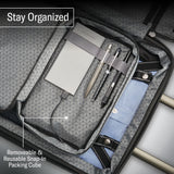 Samsonite Octiv Lightweight Hardshell 24-Inch Medium Checked Luggage - Durable Impact Resistant, 360° Aero Trac Spinner Wheels, Adjustable Telescopic Handle, Expandable, TSA Approved Lock - Silver