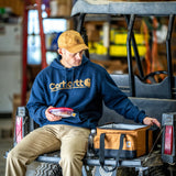 Carhartt Insulated Two Compartment Cooler, Durable Water Repellent Material W/Front Zippered Pocket for Camping, Beach & Travel, 18 Can, Black