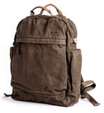 Gootium Canvas Backpack x Crossbody Pack - Casual Vintage Style Cloth Daypack Combo
