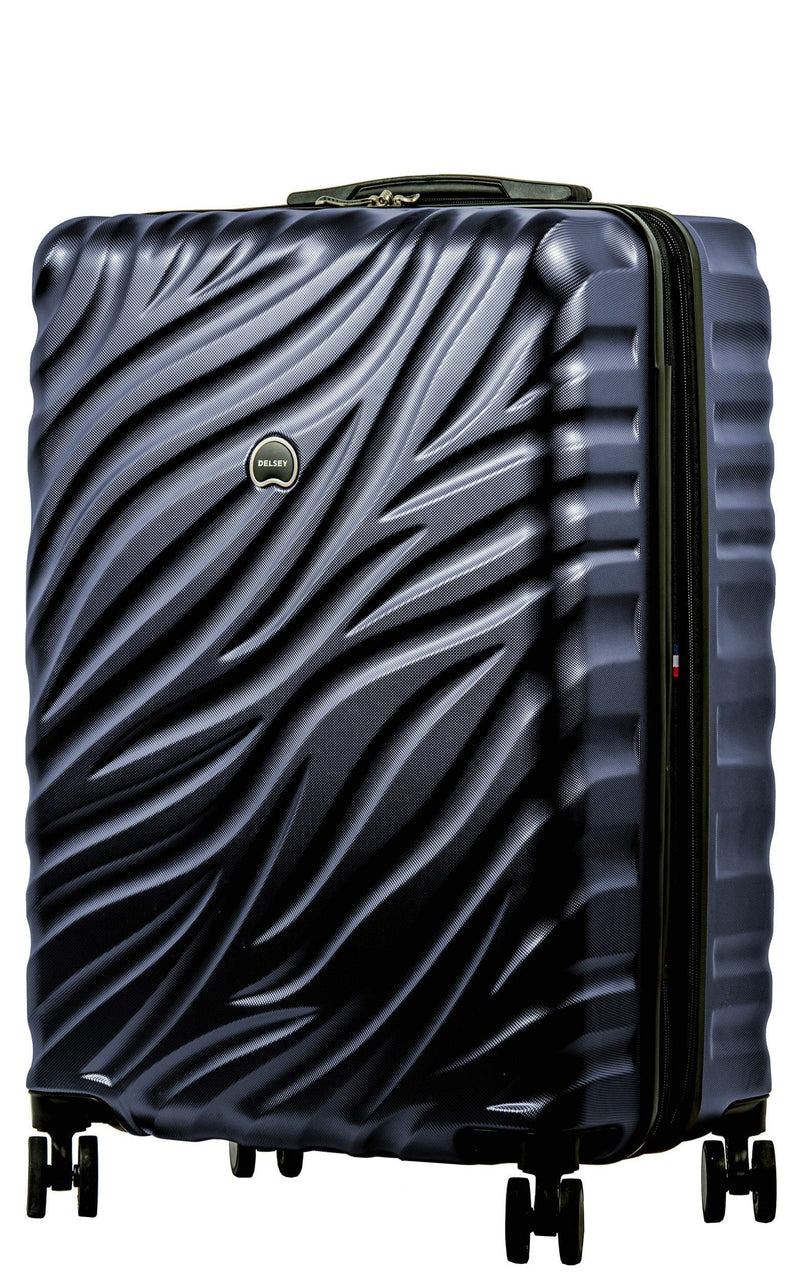 DELSEY PARIS Alexis Durable Hardside Luggage, Expandable Lightweight 4-Wheel Spinner, Easy Grip Telescoping Handle for Smooth Mobility, TSA-Lock Incorporated, Men and Women, Navy, Check-In 29-Inch