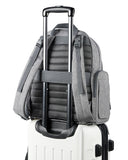 Skip Hop Diaper Bag Backpack with Portable Changing Pad, 9 Total Pockets, Easy-Access Wipes Pocket, Zippered Side Pocket, Luggage Sleeve & Stroller Straps, Fits a 15” Laptop, Luna, Heather Grey