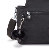 Kipling Womens Elysia Bag, Lightweight, Multi-compartment Magnetic Snap Pockets, Shoulder Crossbody Bag, Black Noir, 11.5 L X 9 H X 5 D US