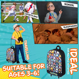 Pokemon Kids Foldable Trolley Suitcase 15”, 10.5 Litres 2 Wheels Black (S/15inch -10.5L, Black Aop)