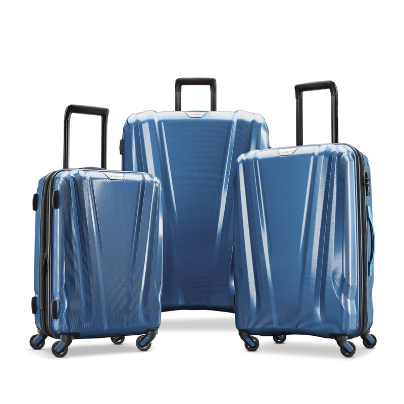 Samsonite SWERV DLX Spinner 4 Wheel 3-Piece Set Hard Side Travel Suitcase with Side Carry Handle, Telescopic Handle, and TSA Lock, Lagoon