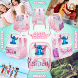 Disney Stitch Clear Backpack for School Gifts for Girls, Teens, Clear Bag for Stadium Events, Cute Backpack for Travel Dayout