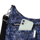 Securtex Anti-theft Free Time Hobo Bag - 10.5"x9" Travel Crossbody For Women w/Locking Zippers RFID