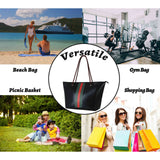 QOGiR Neoprene Multipurpose Beach Bag Tote with Inner Zipper Pocket …