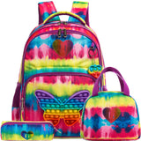 Meetbelify Backpack for Girls Backpacks for Elementary Preschool Student with Lunch Box Pencil Case 3 in 1 Bookbag for Girls for School