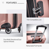 Samsonite Winfield 3 DLX Hardside Luggage with Spinners, Carry-On 20-Inch, Rose