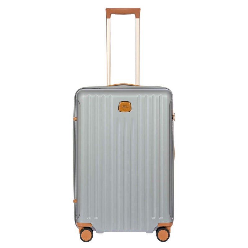 Bric's Capri 2.0 Spinner - Expandable Luxury Check-In Luggage With Spinner Wheels - Lightweight Check-In Suitcases with Wheels Made From Durable Polycarbonate - 27 Inch, Silver