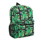 Bioworld Minecraft Creeper All-Over Print 18" Backpack