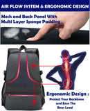 ProEtrade Backpack for College Sturdy Bookbag Travel Business with USB Charging Port Laptop compartment Chest Straps Anti Theft Night Light Reflective (Purple)
