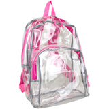 Eastsport Clear PVC Backpack Clear Bag for Concerts, Sports Events Festivals, College, Work, Pink