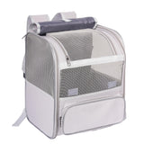 Pesen Cat Backpack Carrier, Breathable & Foldable Pet Carriers for Cats, Small Dogs and Rabbits Under 15 lbs, Airline Approved Dog & Cat Carrier Backpack for Hiking, Travel, Camping, Light Gray