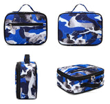 BLUEFAIRY Boys Backpack with Lunch Box for Kids Elementary Middle School Bags Set Child Book Bags Back to School Gifts Mochila Escolar para Niños Adolescentes Camo Blue