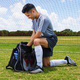 Champion Sports 600 Denier® Deluxe Top Loading All Purpose Backpack with Inner & Outer Pockets - Adjustable Straps & Carry Handle - 19"Lx18"Wx10"H - Black