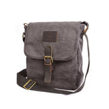 TOPWOLFS Canvas Messenger Bag Small Crossbody Bag Casual Travel Working Tools Bag Shoulder Bag Hold Phone Handset Anti Theft