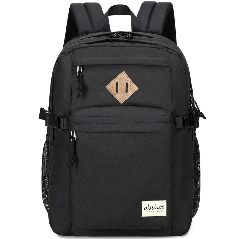 abshoo 32L Backpack for School College Bookbag Middle High School Backpacks Casual Daypack Travel Backpack (Black)