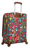 Lily Bloom Luggage Carry On Expandable Design Pattern Suitcase For Woman With Spinner Wheels (Playful Garden, 20in)
