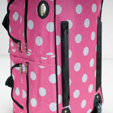 Rockland Rolling Duffel Bag, Pink Dot, 22"
