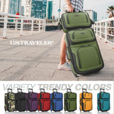 U.S. Traveler Rio Lightweight Softside Rolling Carry-on Suitcase, 2-Wheel Set, Green