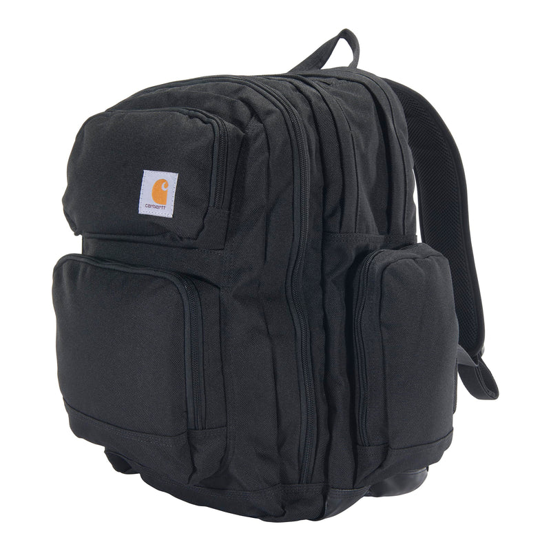 Carhartt 35L Triple-Compartment Backpack, Durable Pack with Laptop Sleeve and Duravax Abrasion Resistant Base, Black