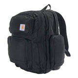 Carhartt 35L Triple-Compartment Backpack, Durable Pack with Laptop Sleeve and Duravax Abrasion Resistant Base, Black