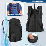 Smasrob Baseball Bag for Adult and Youth, Baseball Backpack Softball Bag with Helmet Holder, Shoe Compartment and Fence Hook, Black