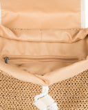 Roxy Woven Straw Backpack | Travel | Vacation | Lightweight | Natural Materials | Eco Friendly, Coco Pearl - Natural Sea