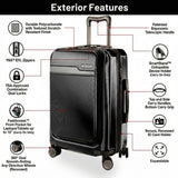 Ricardo Beverly Hills Brentwood Hardside Luggage Collection – Expandable Suitcases with Wheels and TSA Lock, 21" Front Open Carry-on with Smartstand, Onyx