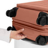 Away Softside Carry-On Suitcase, 22 Inch Expandable High-Strength Nylon Luggage With Spinner Wheels, Meets Requirements for Most Major Airlines, Clay Pink