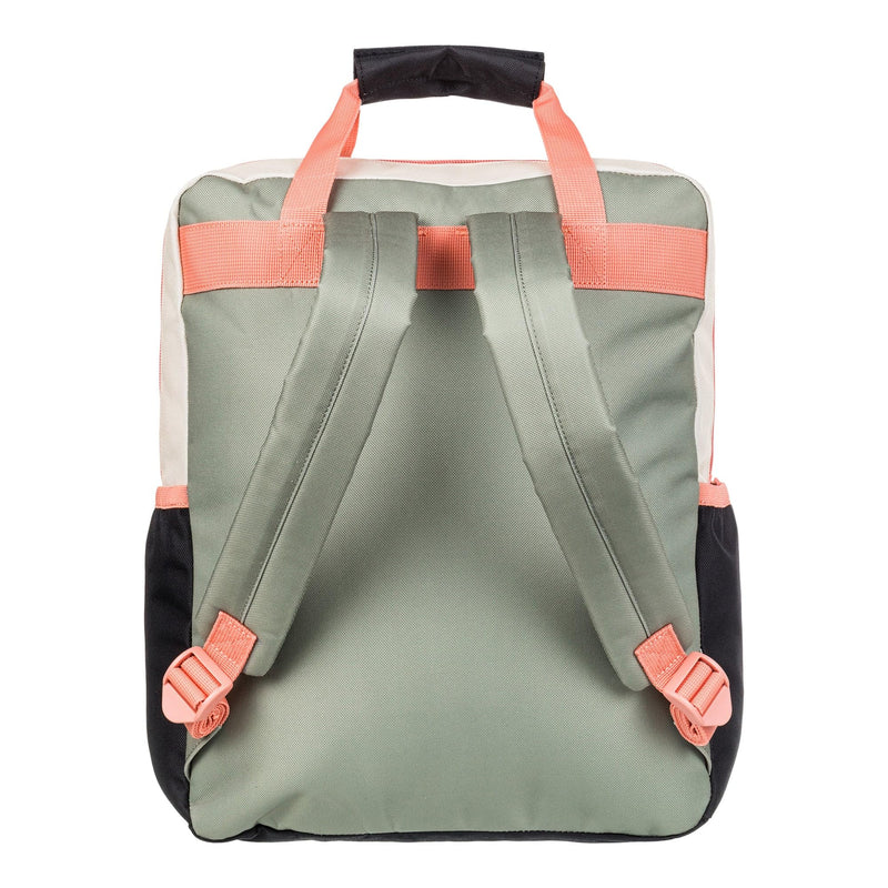 Roxy 20L Better With Sun Medium Backpack with Padded Top Handle Straps - Oil Green