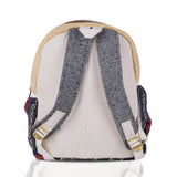 Marubhumi Hemp Backpack Lightweight Traveling Backpacks Cotton Stripe Daypack Handmade Himalayan Bohemain Backpack (Medium 13"X10"X4")