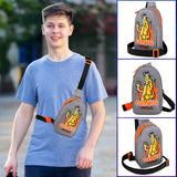 Fortnite Crossbody Bag for Boys Teens with Adjustable Straps Chest Bag Travel Essentials Wallets Phone Cool Gifts for Gamers (Grey Banana)
