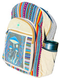 Himalayan Craft Handmade Unique Design Himalayan Hemp Cotton Backpack 17 IN Large Hippie, Festival, Hiking & Tablet Laptop Backpack Bag - Made In Mt. Everest Country Nepal