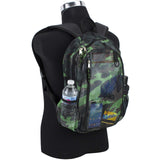 Eastsport Gym Mesh Backpack See Through Semi Transparent with Adjustable Straps for Work, Travel, Security, Swimming and Beach - Camo/Black