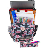 Eastsport Dome Classic Travel Daypack Backpack Bookbag Bag with Accessory Pouch, Blush/Rose Print