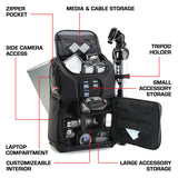 Professional Camera Backpack DSLR Photo Bag with Comfort Strap Design , Laptop , Tripod Holder , Lens and Accessory Storage for Canon EOS Rebel T5 , T5i , T6i and More Full-Sized Digital SLR Cameras