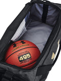 Under Armour Unisex-Adult Undeniable 5.0 Duffle, Black Medium Heather (002)/Metallic Gold, Medium