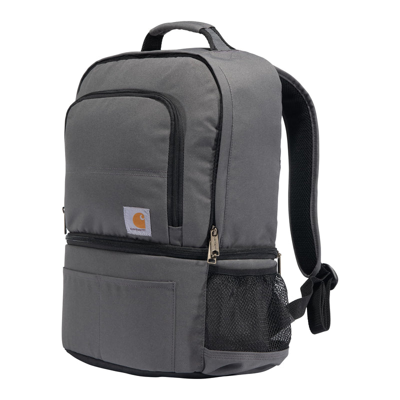 Carhartt Insulated 24 Can Two Compartment Cooler Backpack, Fully-Insulated Base, Durable Water-Resistant for Camping, Beach & Travel, Gravel