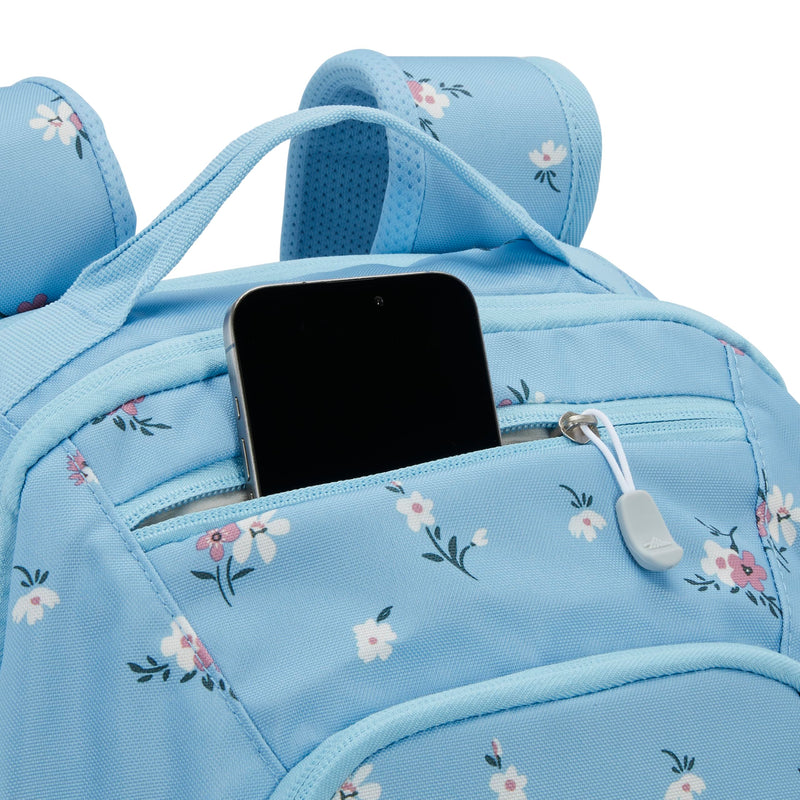 High Sierra Swoop SG Backpack, Travel or Work Laptop Bookbag with Drop Protection Pocket, and Tablet Sleeve, One Size, Floral/Blue