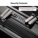 Ricardo Beverly Hills Brentwood Hardside Luggage Collection – Expandable Suitcases with Wheels and TSA Lock, 21" Front Open Carry-on with Smartstand, Onyx