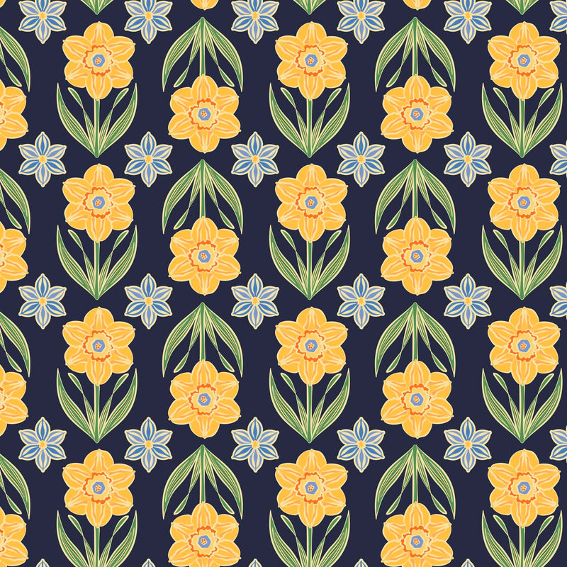 Vera Bradley Women's Premium Cotton Small Original Zip Tote Bag, Daffodils, One Size