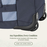 Eagle Creek Cargo Hauler XT Wheeled Duffel - Wheeled Backpack Duffel - Deployable Backpack Straps - Lockable U-Lid & Easy Access Compartment - 29" - Glacier Blue