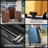 Ricardo Beverly Hills Cambria Hardside Luggage | Stylish Suitcase with Wheels for Effortless Travel, Expandable and Secure TSA-Locked Packing, 20-inch Carry-On, 22x14x9, Tortoise