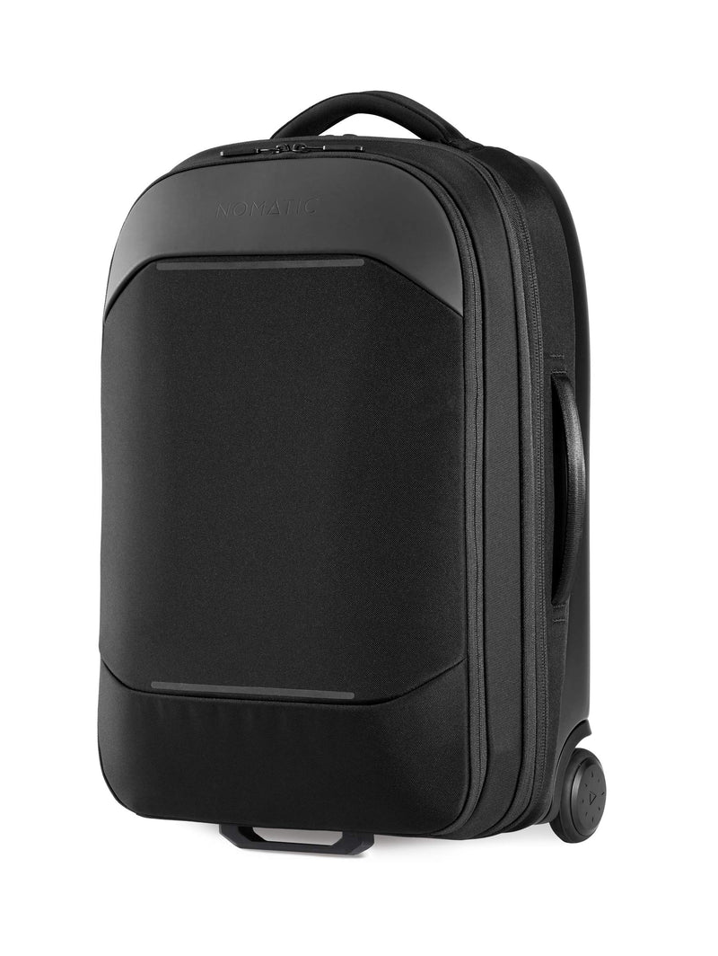 NOMATIC Navigator Carry-On 37L w/ 8L Built-In Expansion - Anti-Theft Carry-On for Airplane Travel - Premium Hardshell Roller Luggage, 17" Laptop Compartment, Black