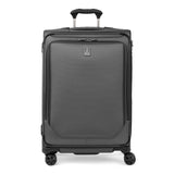 Travelpro Crew Classic Lightweight Softside Expandable Checked Luggage, 8 Wheel Spinner Suitcase, TSA Lock, Men and Women, Checked Medium 25-Inch, Titanium Grey